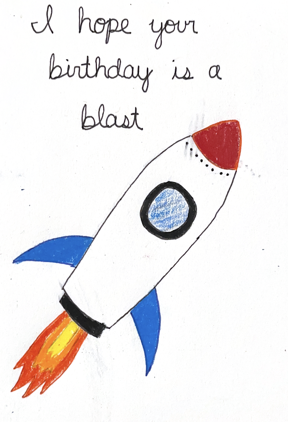 I Hope Your Birthday Is A Blast — rocket ship