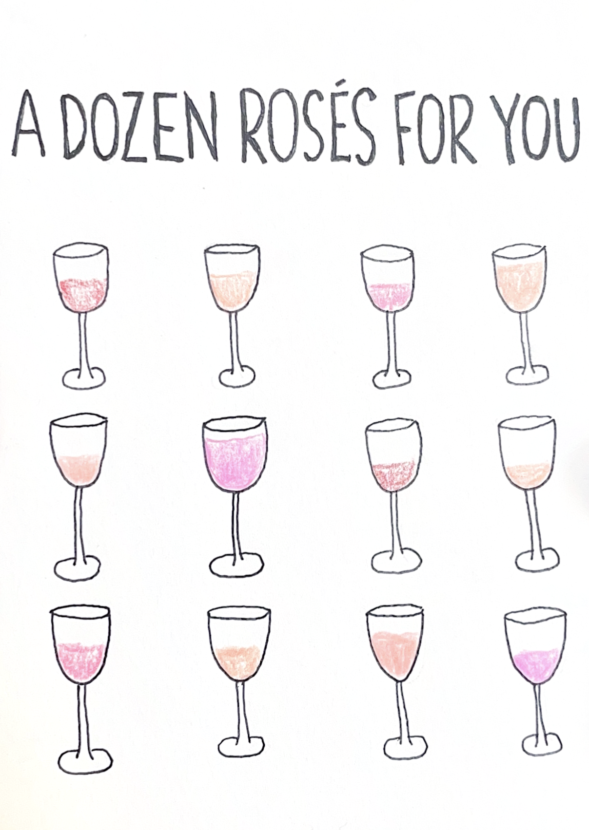 A Dozen Rosés For You — wine glasses