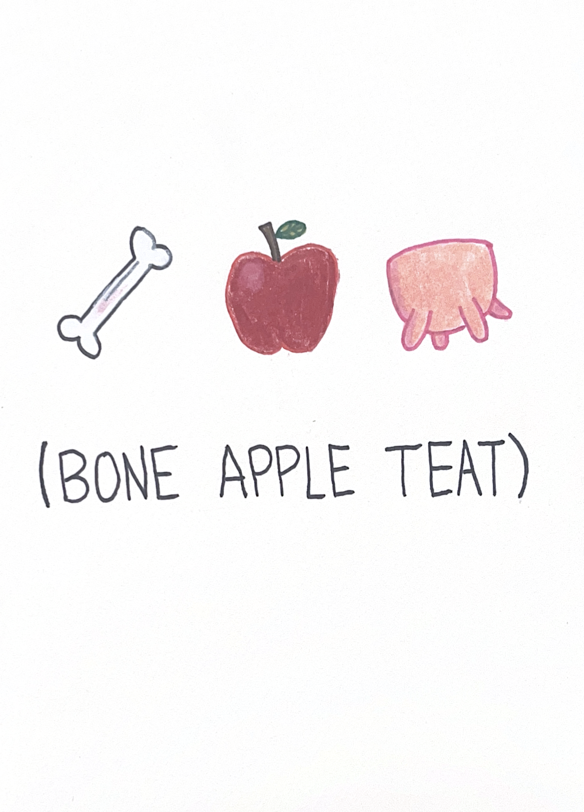 Bone Apple Teat — bone, apple, and udder