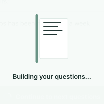 Building your questions loading screen